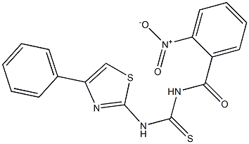 N-(2-nitrobenzoyl)-N'-(4-phenyl-1,3-thiazol-2-yl)thiourea,,结构式