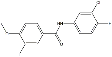 N-(3-chloro-4-fluorophenyl)-3-iodo-4-methoxybenzamide Struktur