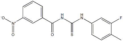 N-(3-fluoro-4-methylphenyl)-N'-(3-nitrobenzoyl)thiourea Structure