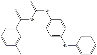 N-(4-anilinophenyl)-N'-(3-methylbenzoyl)thiourea 结构式