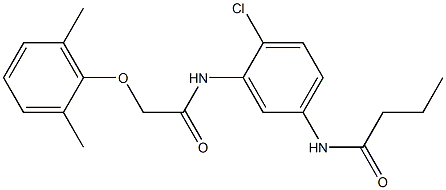 N-(4-chloro-3-{[2-(2,6-dimethylphenoxy)acetyl]amino}phenyl)butanamide Structure