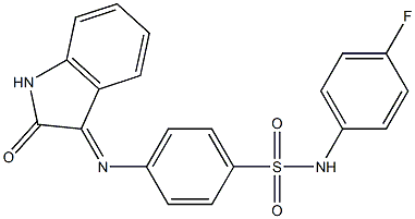 N-(4-fluorophenyl)-4-[(2-oxo-1,2-dihydro-3H-indol-3-ylidene)amino]benzenesulfonamide