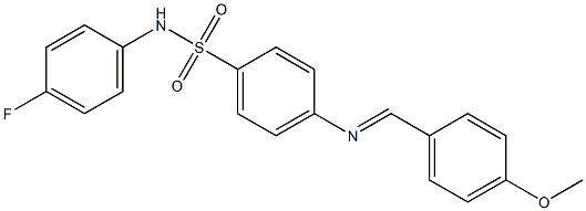 N-(4-fluorophenyl)-4-{[(E)-(4-methoxyphenyl)methylidene]amino}benzenesulfonamide Structure