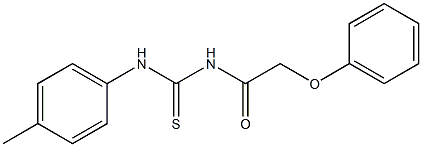 N-(4-methylphenyl)-N'-(2-phenoxyacetyl)thiourea Struktur