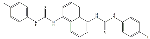 N'-(5-{[(4-fluoroanilino)carbothioyl]amino}-1-naphthyl)-N-(4-fluorophenyl)thiourea 结构式