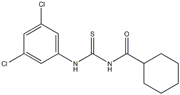 N-(cyclohexylcarbonyl)-N'-(3,5-dichlorophenyl)thiourea Structure