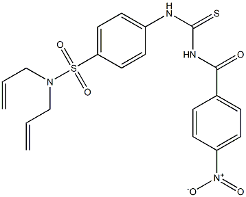 N,N-diallyl-4-({[(4-nitrobenzoyl)amino]carbothioyl}amino)benzenesulfonamide 结构式