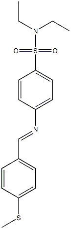 N,N-diethyl-4-({(E)-[4-(methylsulfanyl)phenyl]methylidene}amino)benzenesulfonamide|