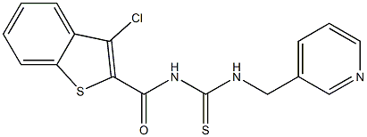 N-[(3-chloro-1-benzothiophen-2-yl)carbonyl]-N'-(3-pyridinylmethyl)thiourea 结构式