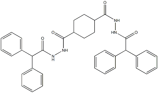 N'-[(4-{[2-(2,2-diphenylacetyl)hydrazino]carbonyl}cyclohexyl)carbonyl]-2,2-diphenylacetohydrazide Struktur