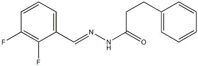 N'-[(E)-(2,3-difluorophenyl)methylidene]-3-phenylpropanohydrazide Struktur