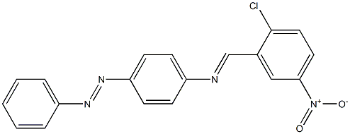 N-[(E)-(2-chloro-5-nitrophenyl)methylidene]-N-{4-[(E)-2-phenyldiazenyl]phenyl}amine 化学構造式