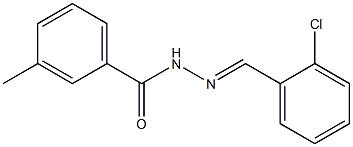 N'-[(E)-(2-chlorophenyl)methylidene]-3-methylbenzohydrazide,,结构式