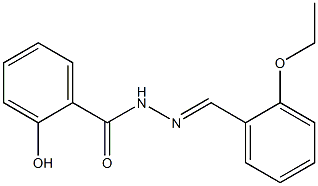 N'-[(E)-(2-ethoxyphenyl)methylidene]-2-hydroxybenzohydrazide 化学構造式