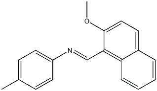 N-[(E)-(2-methoxy-1-naphthyl)methylidene]-N-(4-methylphenyl)amine,,结构式