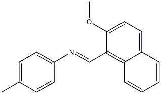 N-[(E)-(2-methoxy-1-naphthyl)methylidene]-N-(4-methylphenyl)amine Struktur