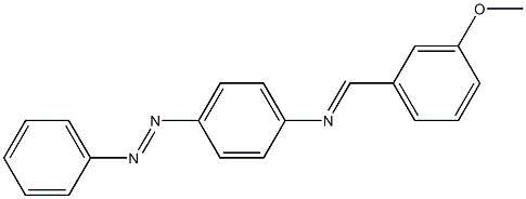 N-[(E)-(3-methoxyphenyl)methylidene]-N-{4-[(E)-2-phenyldiazenyl]phenyl}amine 化学構造式