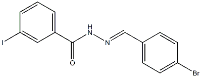 N'-[(E)-(4-bromophenyl)methylidene]-3-iodobenzohydrazide 化学構造式