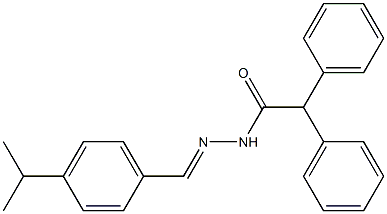 N'-[(E)-(4-isopropylphenyl)methylidene]-2,2-diphenylacetohydrazide Structure