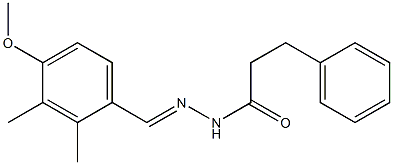 N'-[(E)-(4-methoxy-2,3-dimethylphenyl)methylidene]-3-phenylpropanohydrazide Struktur