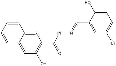 N'-[(E)-(5-bromo-2-hydroxyphenyl)methylidene]-3-hydroxy-2-naphthohydrazide