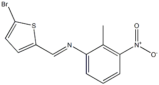 N-[(E)-(5-bromo-2-thienyl)methylidene]-N-(2-methyl-3-nitrophenyl)amine Struktur