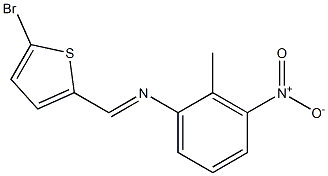 N-[(E)-(5-bromo-2-thienyl)methylidene]-N-(2-methyl-3-nitrophenyl)amine Structure