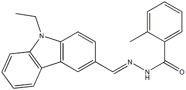 N'-[(E)-(9-ethyl-9H-carbazol-3-yl)methylidene]-2-methylbenzohydrazide Structure