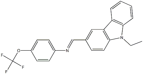 N-[(E)-(9-ethyl-9H-carbazol-3-yl)methylidene]-N-[4-(trifluoromethoxy)phenyl]amine Structure