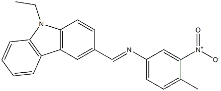 N-[(E)-(9-ethyl-9H-carbazol-3-yl)methylidene]-N-(4-methyl-3-nitrophenyl)amine Structure