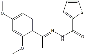 N'-[(E)-1-(2,4-dimethoxyphenyl)ethylidene]-2-thiophenecarbohydrazide 化学構造式