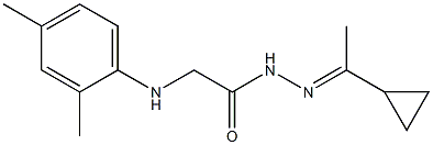  N'-[(E)-1-cyclopropylethylidene]-2-(2,4-dimethylanilino)acetohydrazide