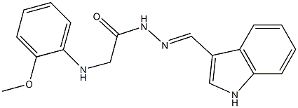 N'-[(E)-1H-indol-3-ylmethylidene]-2-(2-methoxyanilino)acetohydrazide Struktur