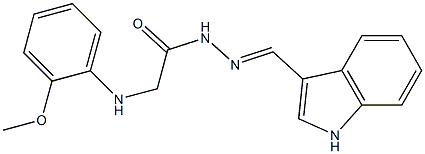 N'-[(E)-1H-indol-3-ylmethylidene]-2-(2-methoxyanilino)acetohydrazide Structure