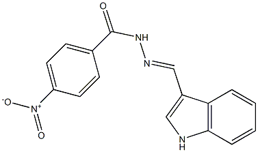 N'-[(E)-1H-indol-3-ylmethylidene]-4-nitrobenzohydrazide Structure