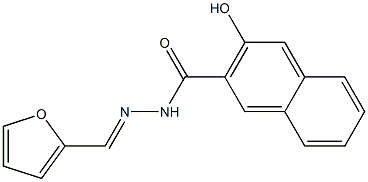 N'-[(E)-2-furylmethylidene]-3-hydroxy-2-naphthohydrazide,,结构式