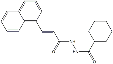 N'-[(E)-3-(1-naphthyl)-2-propenoyl]cyclohexanecarbohydrazide 化学構造式