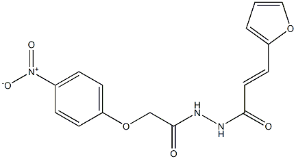 N'-[(E)-3-(2-furyl)-2-propenoyl]-2-(4-nitrophenoxy)acetohydrazide Struktur