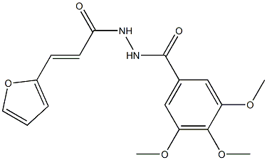 N'-[(E)-3-(2-furyl)-2-propenoyl]-3,4,5-trimethoxybenzohydrazide 化学構造式