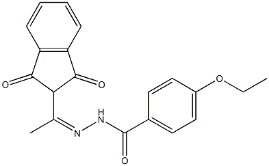 N'-[(Z)-1-(1,3-dioxo-2,3-dihydro-1H-inden-2-yl)ethylidene]-4-ethoxybenzohydrazide|