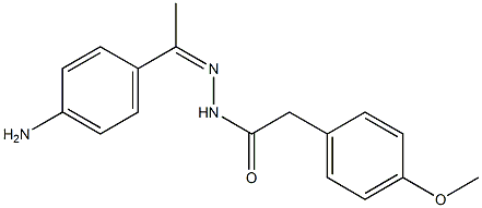 N'-[(Z)-1-(4-aminophenyl)ethylidene]-2-(4-methoxyphenyl)acetohydrazide 化学構造式