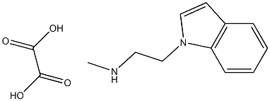 N-[2-(1H-indol-1-yl)ethyl]-N-methylamine oxalate 化学構造式