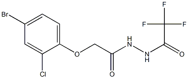 N'-[2-(4-bromo-2-chlorophenoxy)acetyl]-2,2,2-trifluoroacetohydrazide Structure