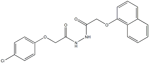 N'-[2-(4-chlorophenoxy)acetyl]-2-(1-naphthyloxy)acetohydrazide Structure