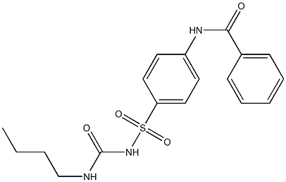 N-[4-({[(butylamino)carbonyl]amino}sulfonyl)phenyl]benzamide 化学構造式