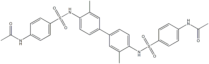 N-[4-({[4'-({[4-(acetylamino)phenyl]sulfonyl}amino)-3,3'-dimethyl[1,1'-biphenyl]-4-yl]amino}sulfonyl)phenyl]acetamide Struktur