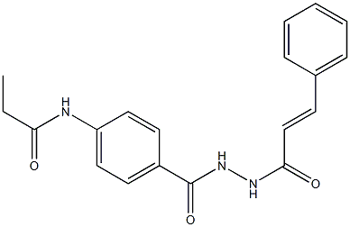 N-[4-({2-[(E)-3-phenyl-2-propenoyl]hydrazino}carbonyl)phenyl]propanamide