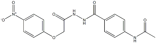 N-[4-({2-[2-(4-nitrophenoxy)acetyl]hydrazino}carbonyl)phenyl]acetamide,,结构式