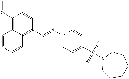 4-(1-azepanylsulfonyl)-N-[(E)-(4-methoxy-1-naphthyl)methylidene]aniline