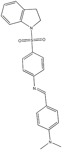  4-(2,3-dihydro-1H-indol-1-ylsulfonyl)-N-{(E)-[4-(dimethylamino)phenyl]methylidene}aniline